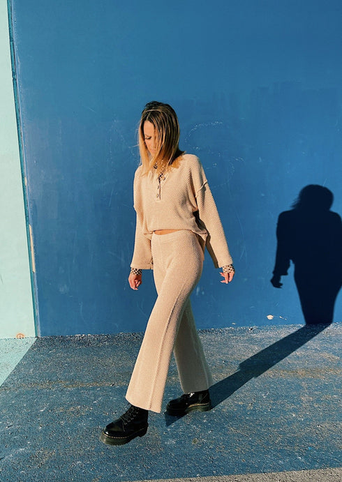 Snow Bunny Sweater Set// Natural